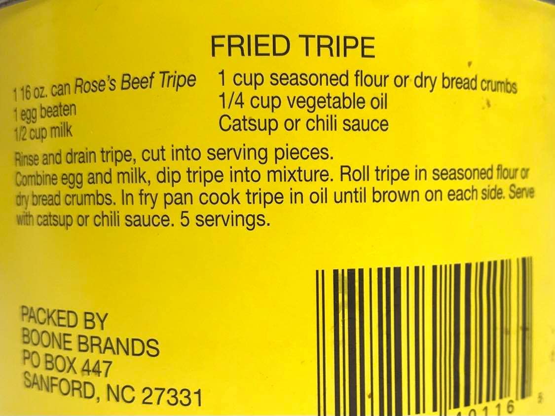 Rose Beef Tripe with Milk in a 1 Lb. Can., 2 (One Lb Cans)