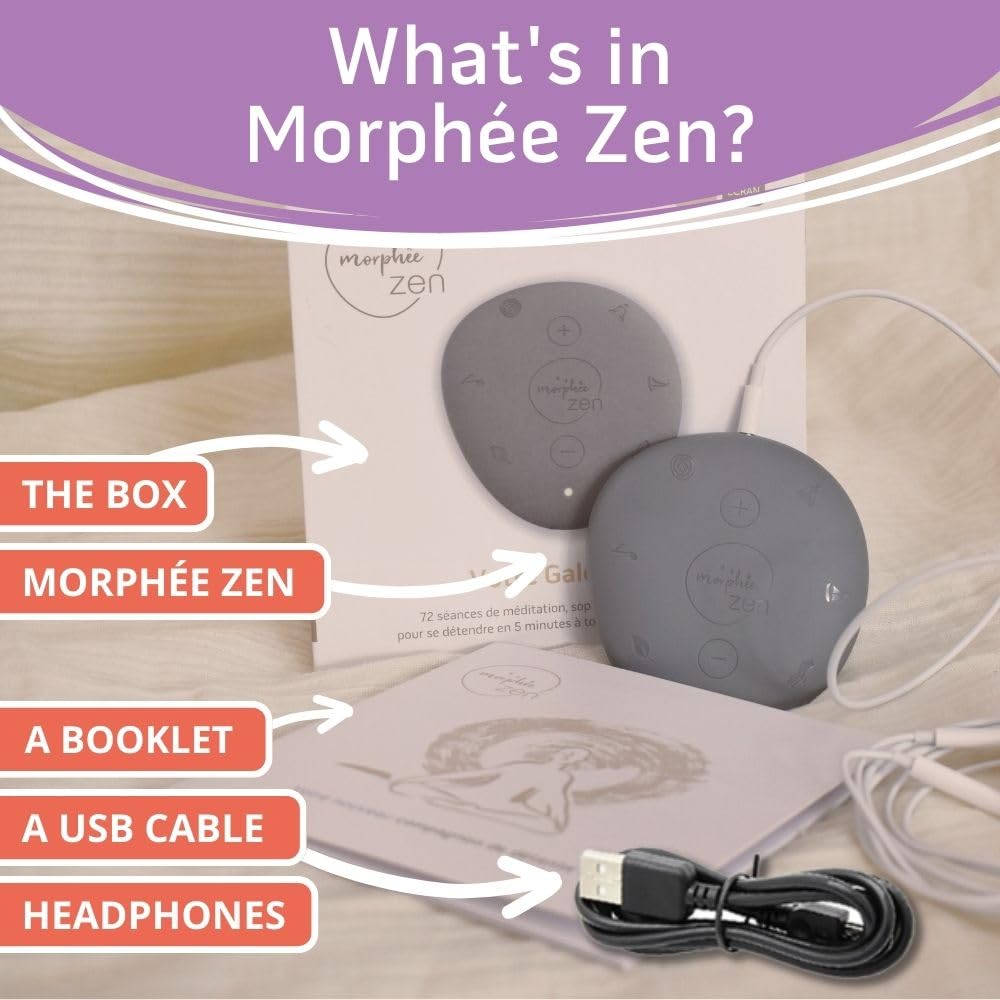Morph   E Zen - Relaxing Meditation Pebble - Reduce Stress, Calm And Relax - 72 Relaxation Sessions, Nature Sounds And Relaxing