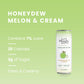 Moshi Sparkling Water - Asian Flavored Carbonated Drink with Real Fruit Juice - Low Calorie - 12 Fl Oz (Pack of 12) - Honeydew Melon & Cream