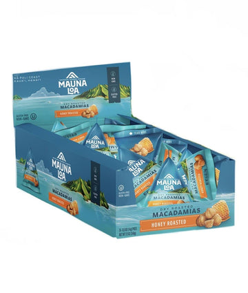 Roasted Macadamia Nuts, Honey Roasted Salted Flavor, .5 Oz Pouches (Pack Of 24)