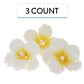 Global Sugar Art Hibiscus Sugar Cake Flowers, White with Yellow, Large 3 Count