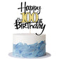 Kaoenla Black Gold Glitter Happy 100th Birthday Cake Topper - Hello 100/Cheers100,Happy fourteen Birthday Anniversary,100 years 