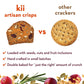 Kii Naturals Artisan Crisps, Healthy Snack Crackers For Cheese, Meats, Spreads, Charcuterie Board - Non-Gmo, Kosher, No Preserva