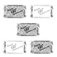 60Th Anniversary Miniatures Candy Bar Wrapper, (Set Of 60) Mini Candy Chocolate Bar Stickers; Silver And White, Candy Not Includ