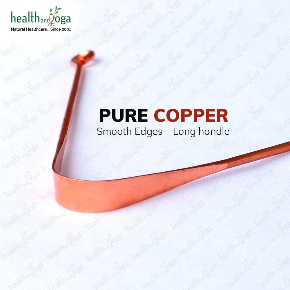 Healthandyoga(Tm) Qswipe Lite Copper Tongue Cleaners - Relief For Bad Breath And Oral Hygiene (Set Of 3)