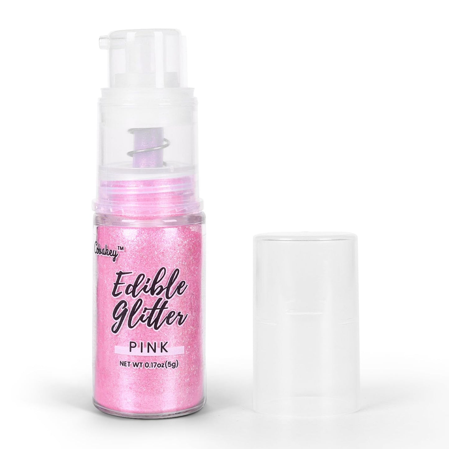 Cobakey Shimmer Pink Edible Glitter Spray, 5g for Cake Decorating, Baking, and Drinks