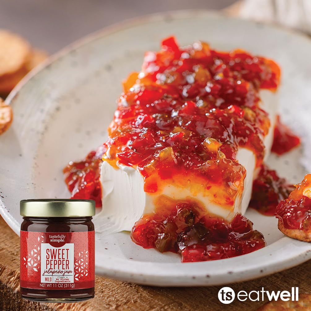 Tastefully Simple Sweet Pepper Jalapeno Jam, 11 Ounce, Pack of 1