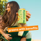 BE AMAZING Peach Mango Greens Drink - 10 Organic Fruits & Veggies, 12 oz (Pack of 8), Low Sugar, Vegan, Gluten Free, 25 Calories