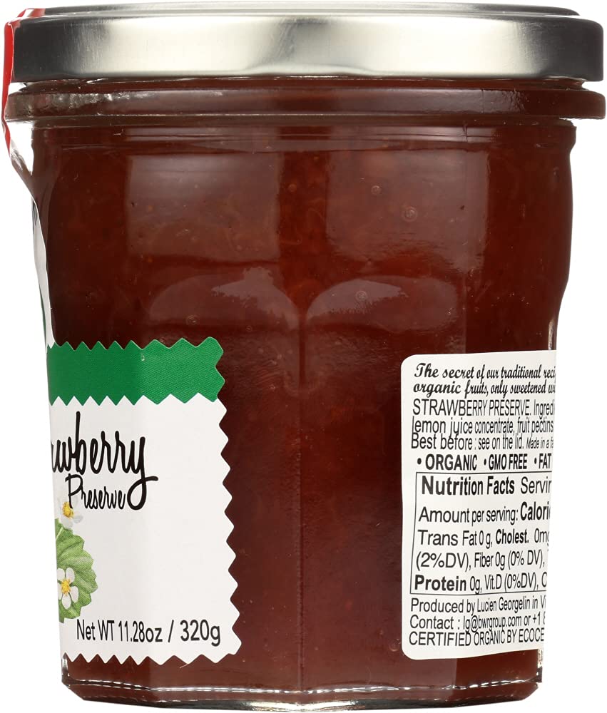 LUCIEN GEORGELIN Organic Strawberry Fruit Spread, 11.28 OZ