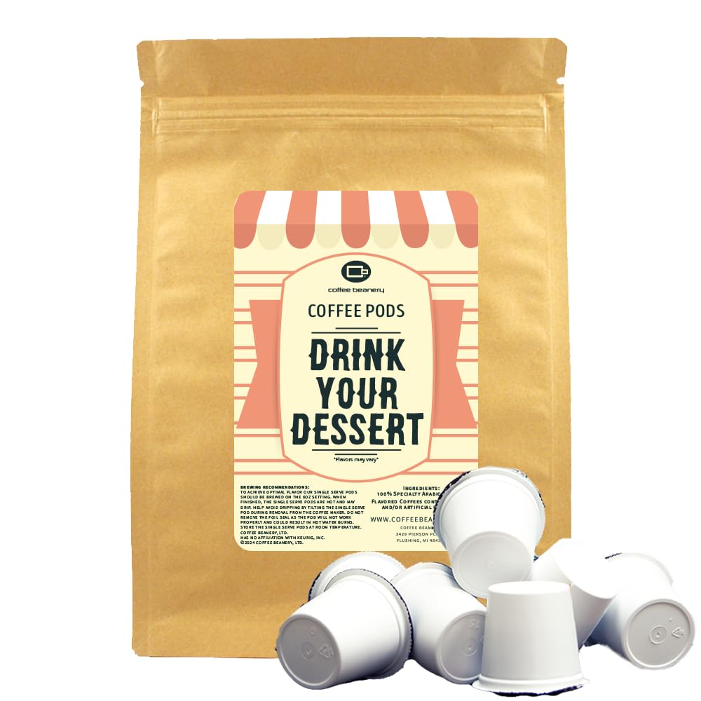 Coffee Beanery Drink Your Dessert Coffee Pod Sampler, Light-Medium Roast, 20ct Pack