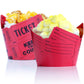 Pretty Cute Studios Raffle Ticket Cupcake Wrappers, 36 Count, Red, Cardstock - Circus, Carnival, Movie Night Party Decorations
