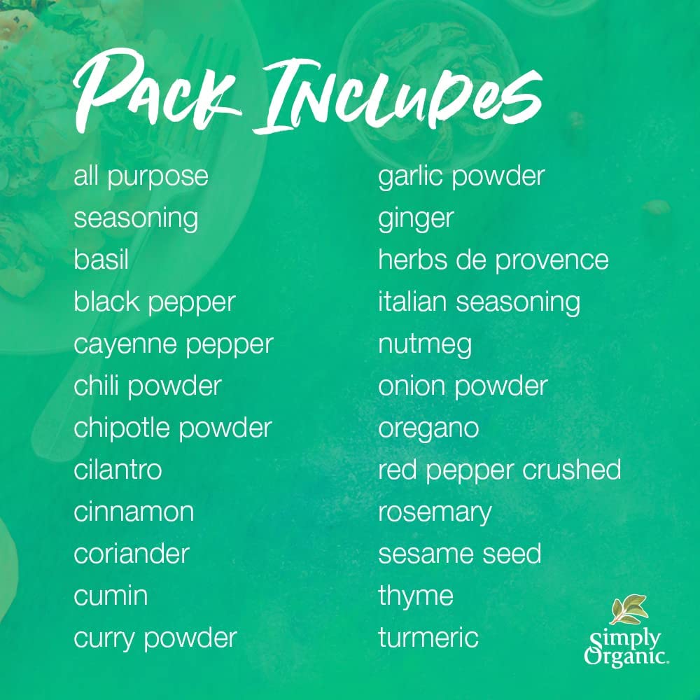 Generic Simply Organic Mini Spices Gift Set (24 Flavors)-By Auuoo