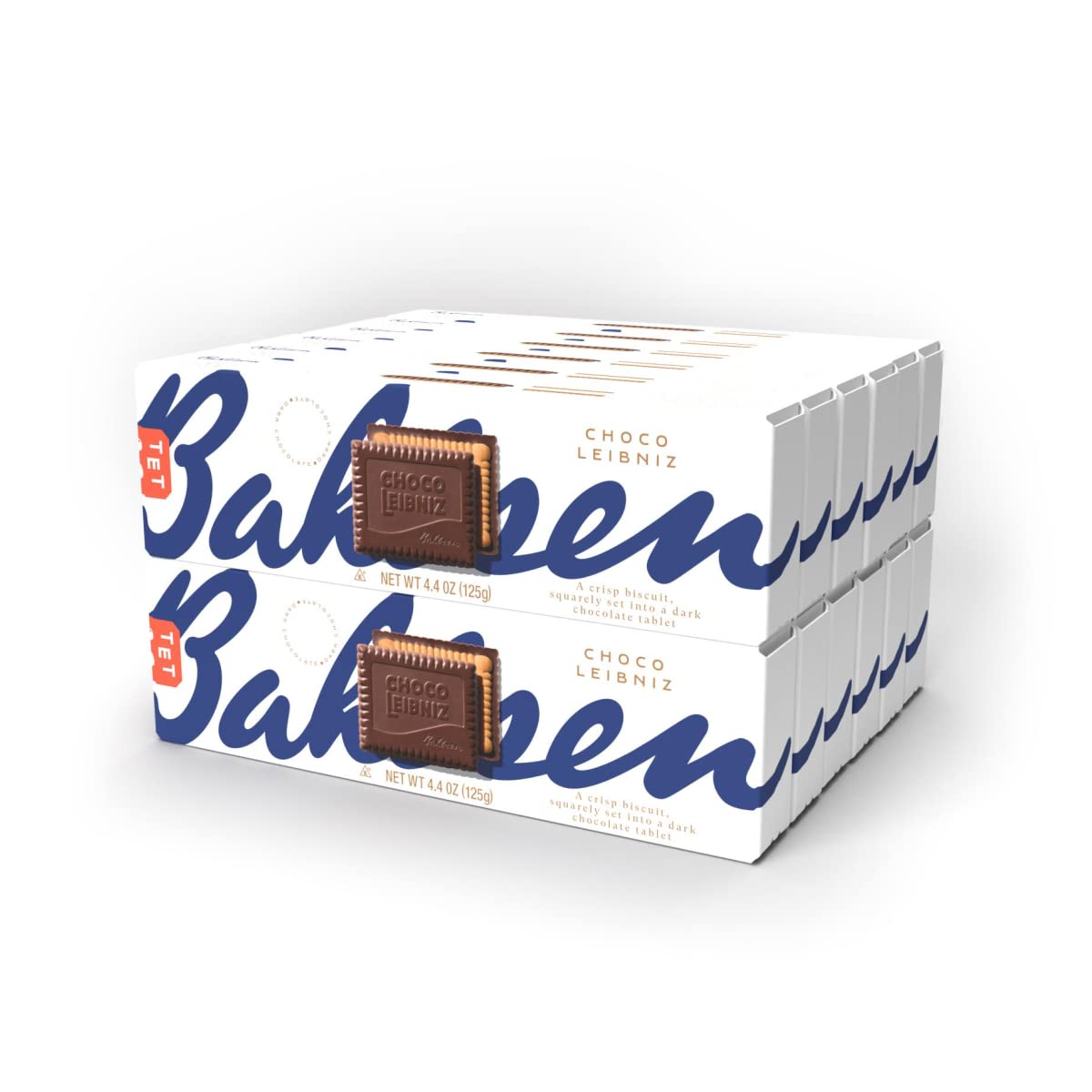 Bahlsen Choco Leibniz Dark Cookies (12 Boxes) - Leibniz Butter Biscuits Topped With A Thick Layer Of European Chocolate - 4.4 Oz