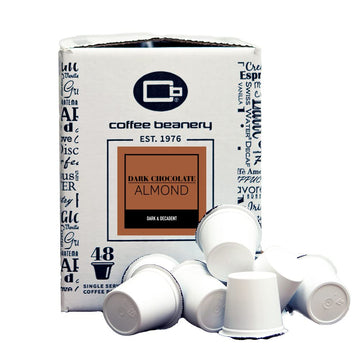 Coffee Beanery Dark Chocolate Almond Coffee Pods, Medium Roast, 48ct Pack