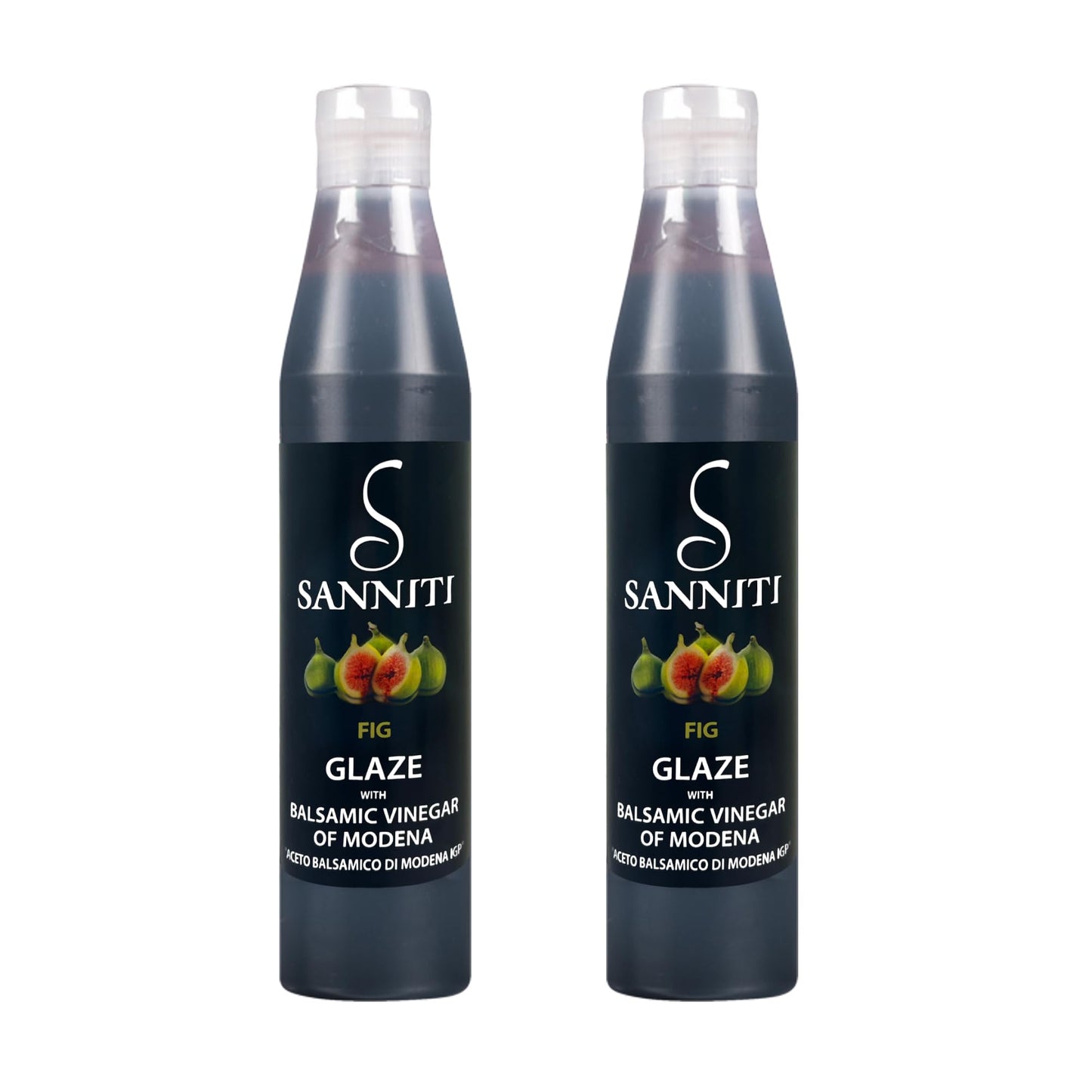 Sanniti Italian Balsamic Vinegar Fig Glaze, 12.9 Ounce (Pack Of 2)