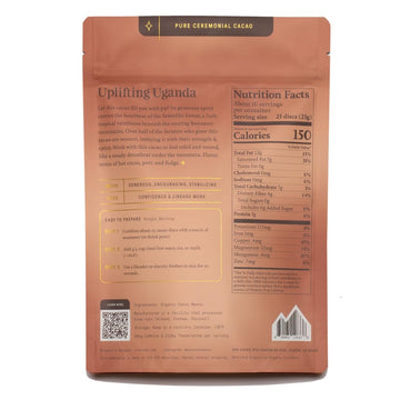 Ora Ceremonial Cacao - Uplifting Uganda - Organic 100% Cacao - Ethical - Regenerative - High Flavanol - Coffee Alternative - Bet
