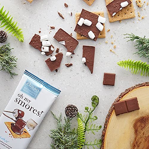 Chuao Chocolatier Oh My S'Mores Gourmet Milk Chocolate Bars |For Gift Baskets, Birthday, Thank You, Care Package| 3 Pack, 2.8 Oz