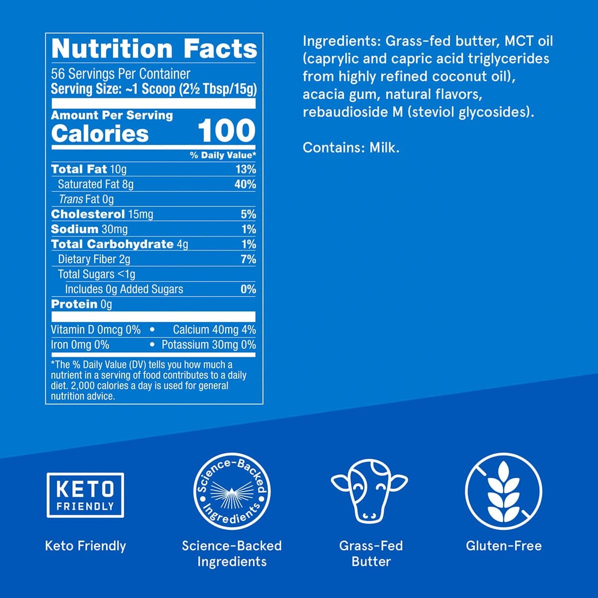 project pieceproof Keto Coffee Creamer with MCT Oil and Grass-Fed Butter, 29.6 Ounces