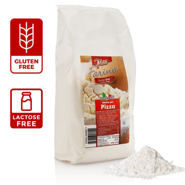 Polselli Gluten Free Flour, Pizza Flour, Lactose Free, 2.2Lb, All Natural, Multi Purpose Flour & Starch Blend For Baking Pizza,