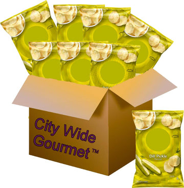 Dill Pickle Flavored Potato Chips, 1.5 ounce (Pack of 8) Bundled by City Wide Gourmet