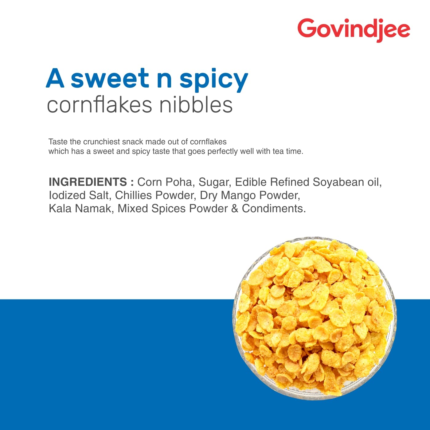 Govindjee Sweet & Salty Corn Chips | Tea Time Healthy Chips | Travel Pack | Low Crab | Tasty Diet Chips Combo Pack (560 Gm)