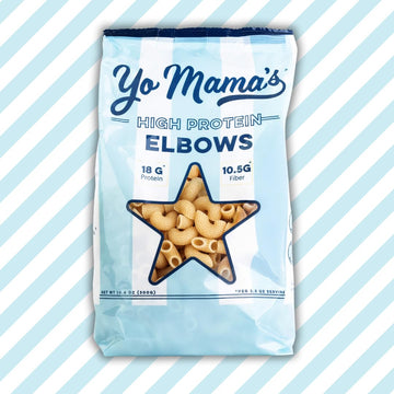 Yo Mamas Foods High Protein High Fiber Elbow Pasta | (3) 10.6 Ounce Bags. | Plant Based, Low Glycemic, and Gluten Free with Cle