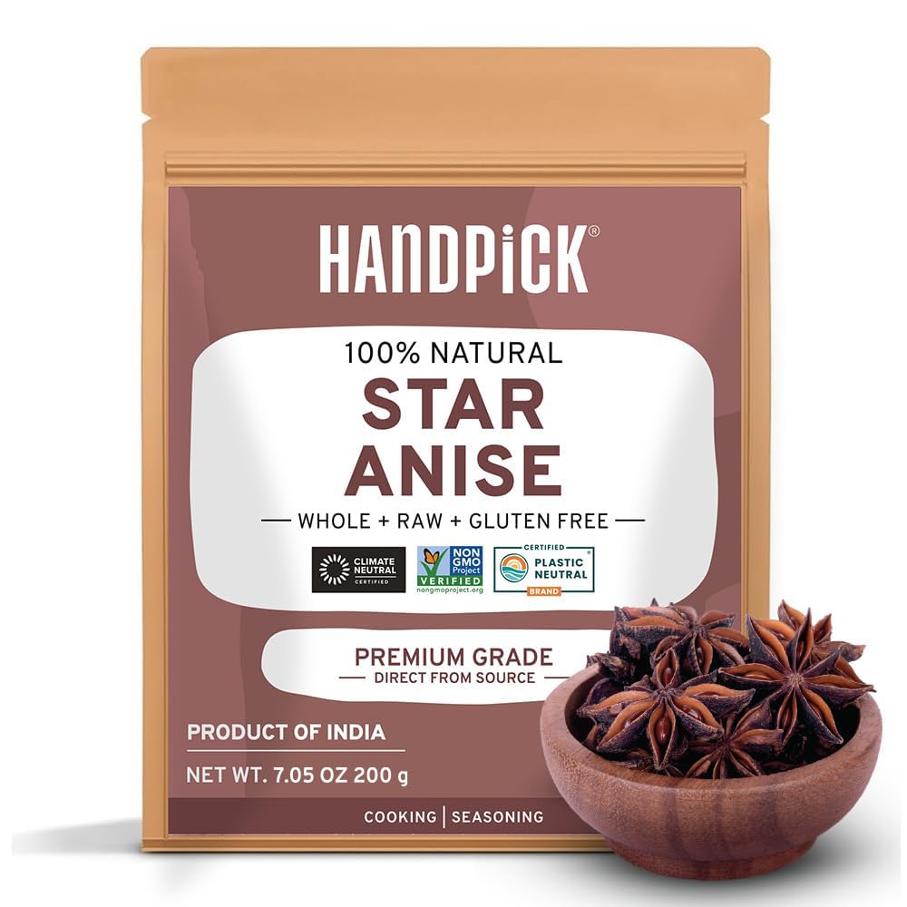 Spice Train Star Anise Whole (100G35Oz) Gluten Free, 100% Raw Whole Chinese Pods, Premium Quality, Direct From Source, Packed In