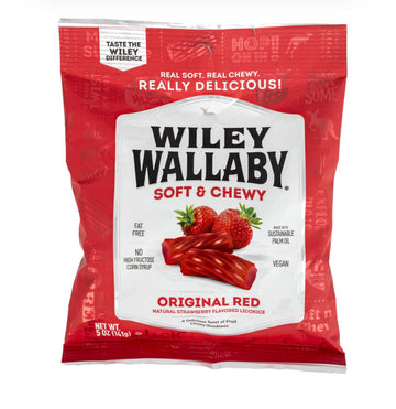 Wiley Wallaby Australian Style Soft & Chewy Gourmet Red Licorice 141G