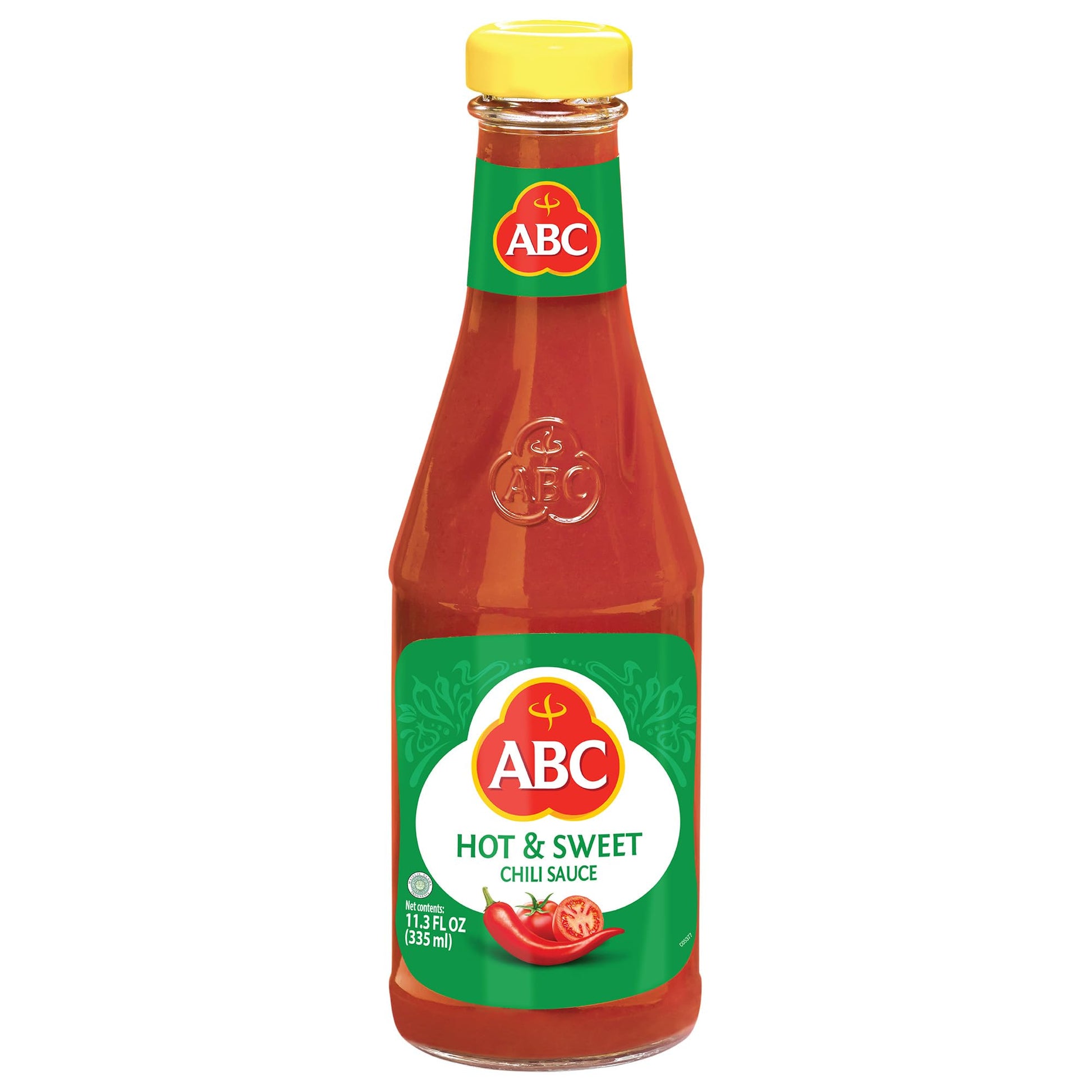 ABC Hot & Sweet Chili Sauce, 11.3 Oz, Spicy Sriracha Style Sambal, No MSG, Umami Flavor, Indonesian BBQ Dip Made with Chili & Ga