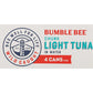 Bumble Bee Chunk Light Tuna In Water, 5 oz Cans (Pack of 4) - Wild Caught Skipjack Tuna - 22g Protein Per Serving - MSC Certifie