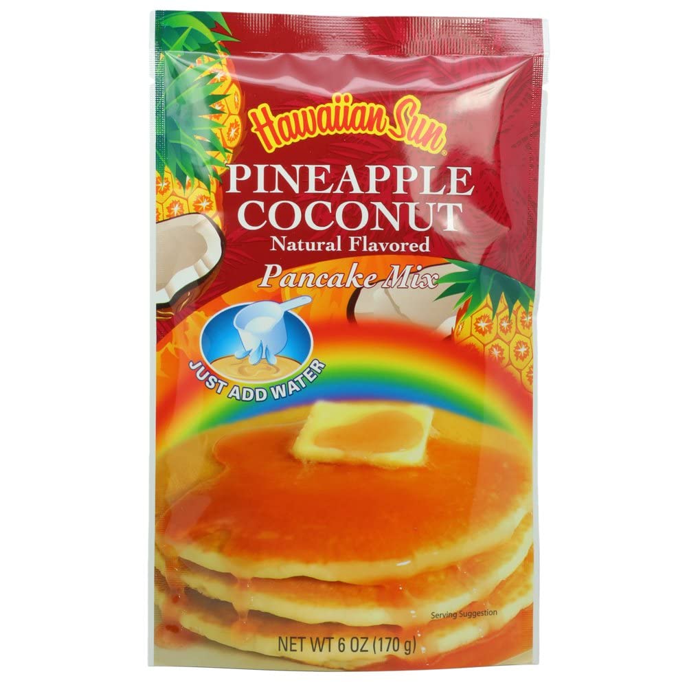 Hawaiian Sun Pineapple Coconut Pancake Mix 6-Ounce (Pack Of 3)
