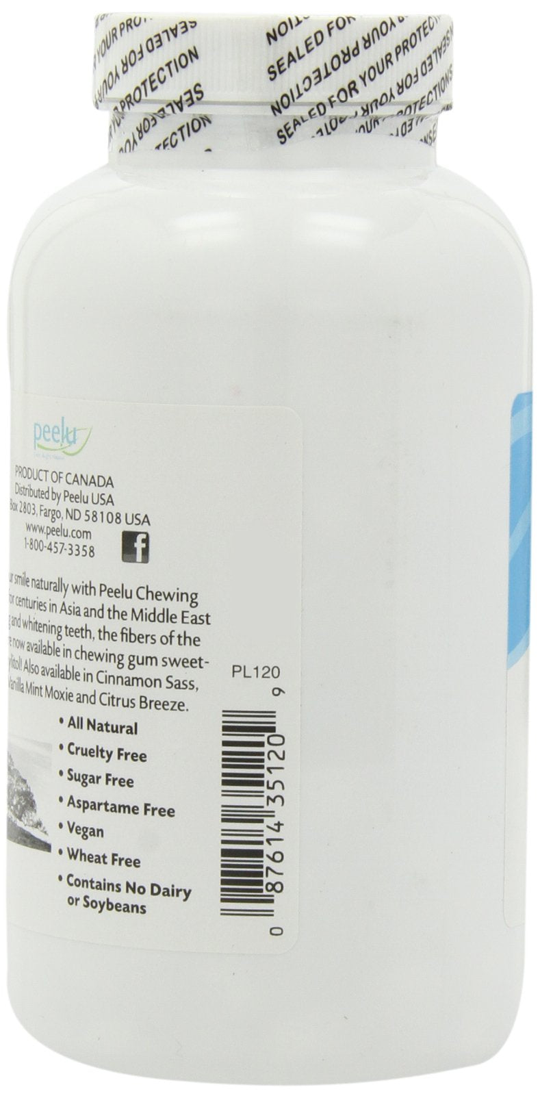 the Peelu Co. Chewing Gum, Peppermint, 300-Count