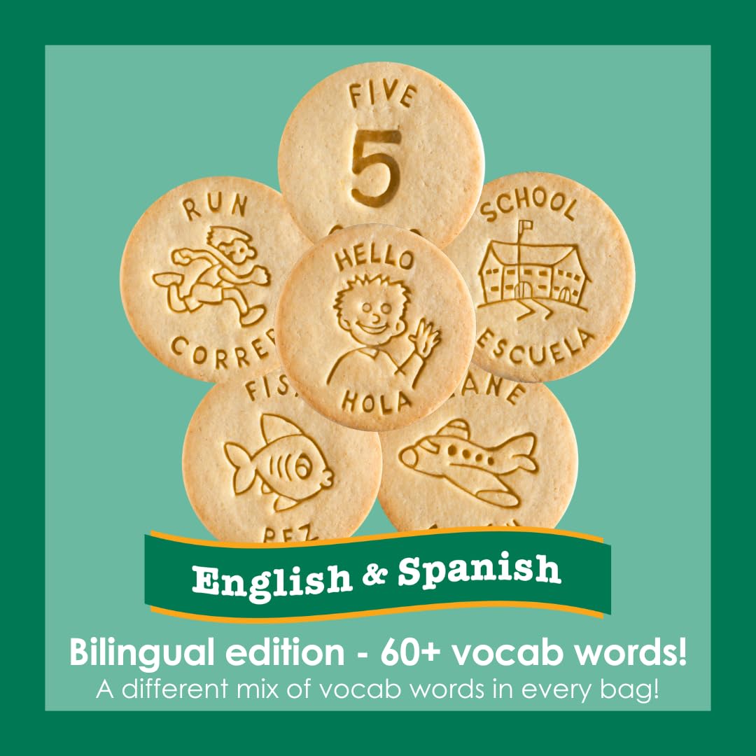 DICK & JANE EDUCATIONAL SNACKS - Nut-Free Bilingual Snacks for Kids - 24-Pack - 1 Ounce Each - Learn 50+ Vocabulary Words & Numbers