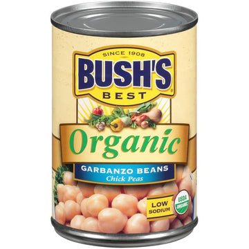 Bush'S Best, Organic Garbanzos - Chick Peas, 15 Oz (Pack Of 18)
