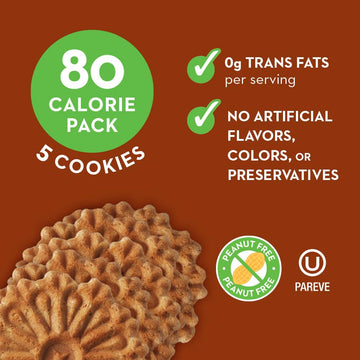 Reko Pizzelle Waffle Cookies - Cinnamon, Individually Wrapped Snack Packs, 5 Cookies per Pack, Box of 12 - No Artificial Flavors or Preservatives