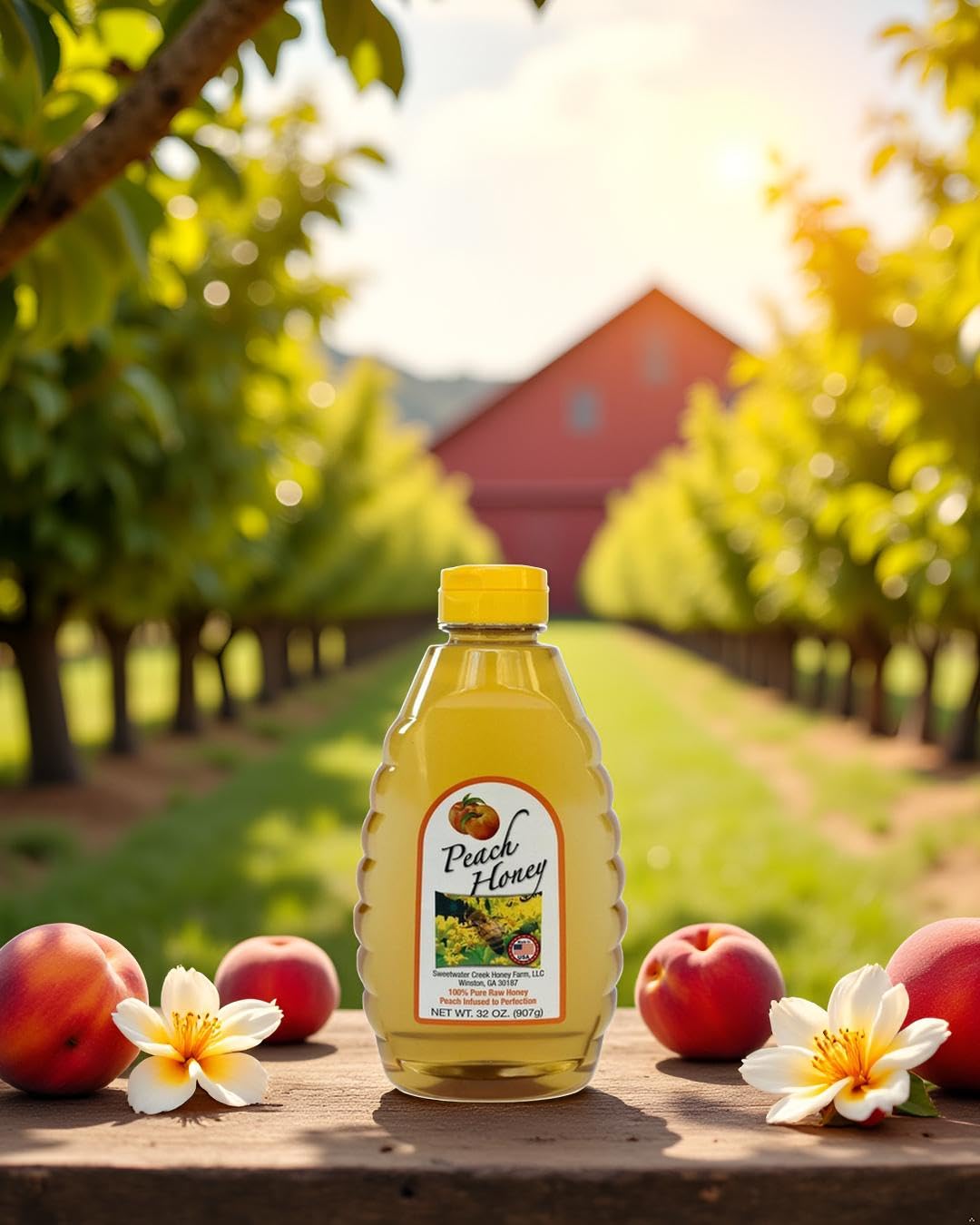 Peach Honey-Infused by Sweetwater Creek Honey Farm, Sweet and Delicious