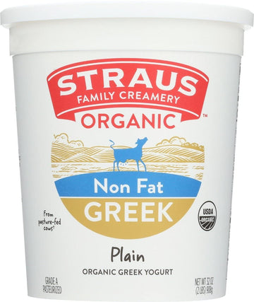Straus Family Creamery Plain Non-fat Yogurt, 32 Oz