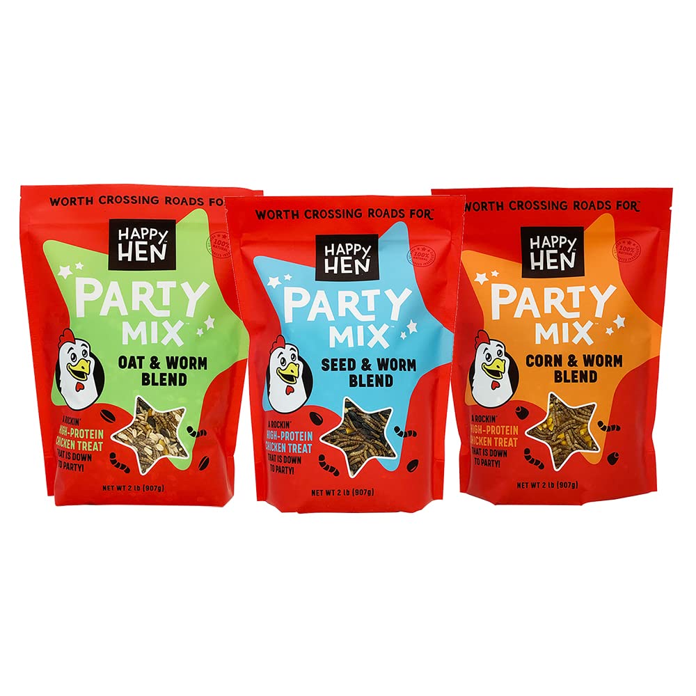 Happy Hen   Party Mix Seed And Mealworm, 2 Lb