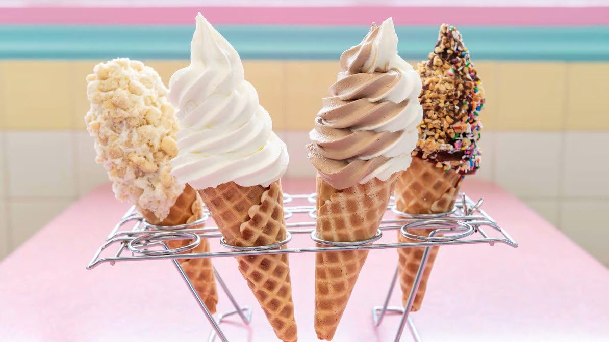 Frostline Vanilla & Chocolate Soft Serve Powdered Ice Cream Mix | Lactose Free | Kosher | 6 lb. Bag Each