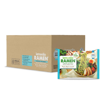 Lemonilo Ramen - Onion Chicken Soup - Healthy Instant Ramen - Oven Baked Noodles - Made With All-Natural Ingredients - Quick Mea