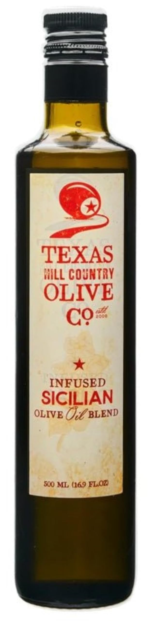 Texas Hill Country Olive Co Sicilian Infused Olive Oil - Cold Pressed EVOO - 16.9 Fl Oz - No Artificial Flavors or Added Sugar