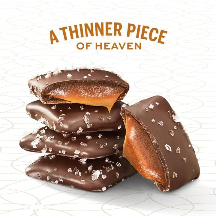 Sanders Thins, Sea Salt Caramels, Milk Chocolate & Dark Chocolate Variety, 18 Oz Tubs (Pack Of 2)