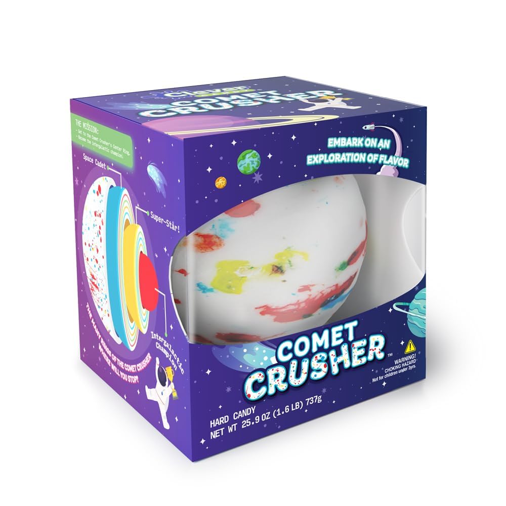 Generic Comet Crusher 4 Giant Jawbreaker - Extra Large Multi Layered Hard Candy, Colorful Space Themed Treat