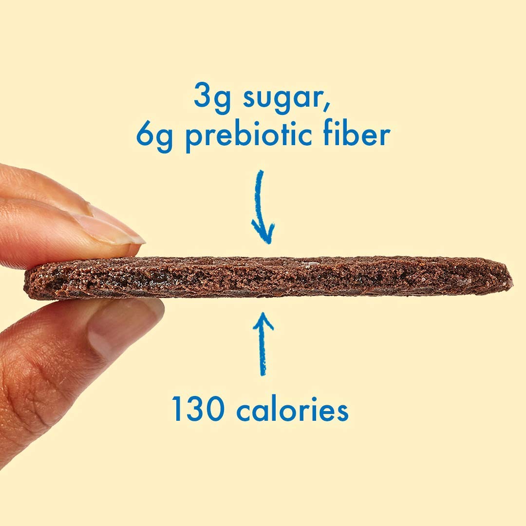 Rip Van Wafels Cookies & Cream Stroopwafels - Healthy Snacks - Non GMO Snack - Keto Friendly - Office Snacks - Low Sugar (3g) - Low Calorie Snack - 48 Count (Pack of 1)