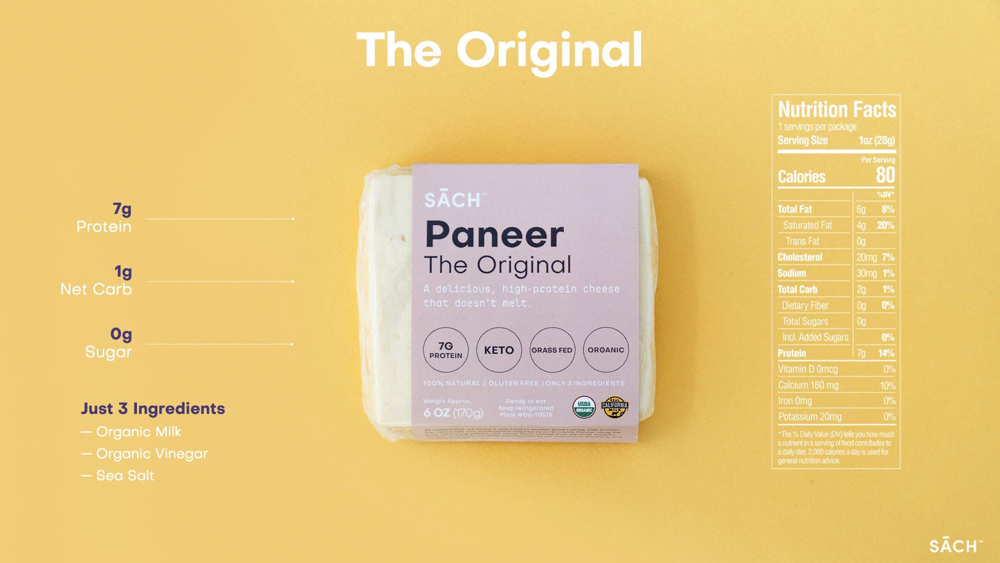 Sach, Paneer Original Organic, 6 Ounce