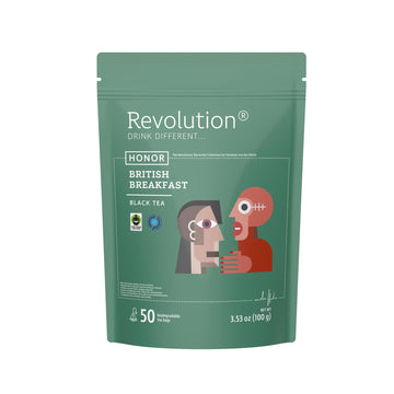 Revolution Tea English Breakfast Tea [The Original] - British Breakfast - Premium Full Leaf Tea - Biodegradable Infuser Tea Bags