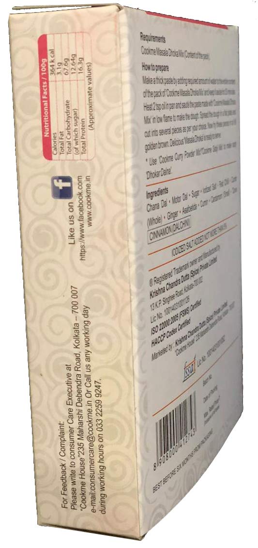 Cookme Masala Dhoka Mix Powder 200G (2 Pkt Of 100G Each)