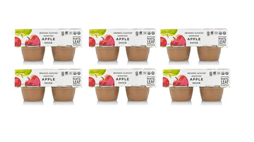 White Leaf Provisions Biodynamic & Organic Unsweetened Applesauce - Apple + Pear Sauce Pack - Organic Baby Food Or Healthy Snack