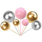 Rssta i Foam Ball Cake Topper Picks, 30 PCS Mini Balloon Decoration for Baby Shower, Wedding, Kids Birthday - Gold Silver Pink