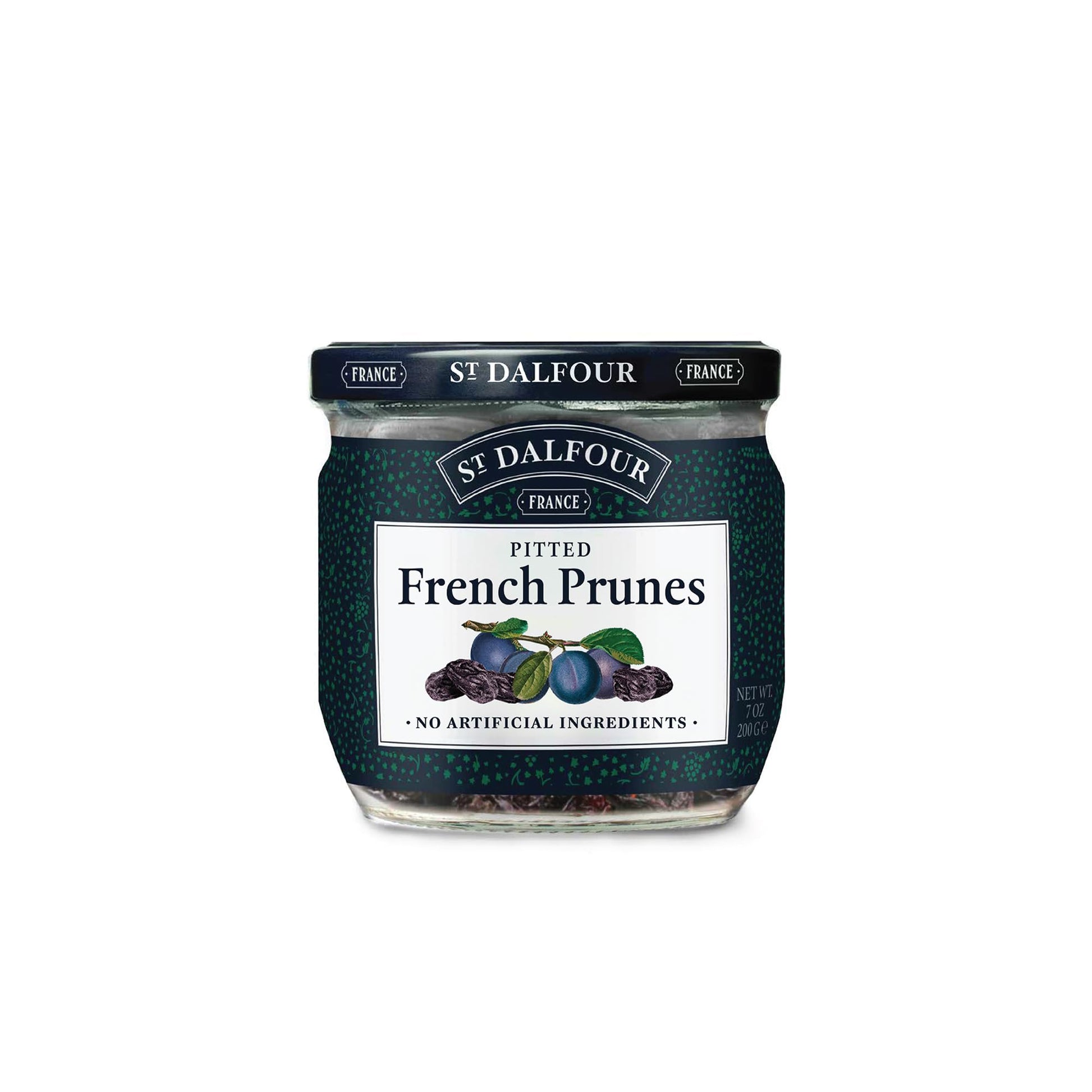 St. Dalfour Pitted French Prunes - 7oz - All Natural, No Preservatives or Artificial Ingredients - Made in France - Pack of 2